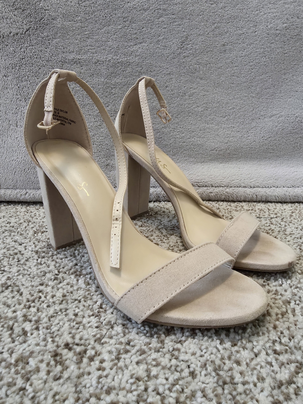 Lulu's Taylor Blush Suede Block Heel Ankle-Strap Sandals